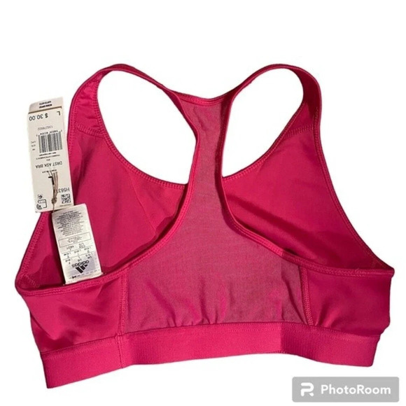 Adidas Don't Rest Alphaskin Sports Bra - Large Racerback Bright Pink - Picture 2 of 6